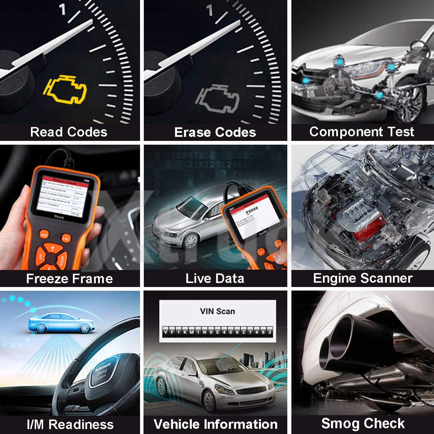 Automotive Scanner OBD2 Scanner Y09 check Engine Code Reader OBD2 Scanner Car Check Engine Fault Diagnostic Scanning Tool