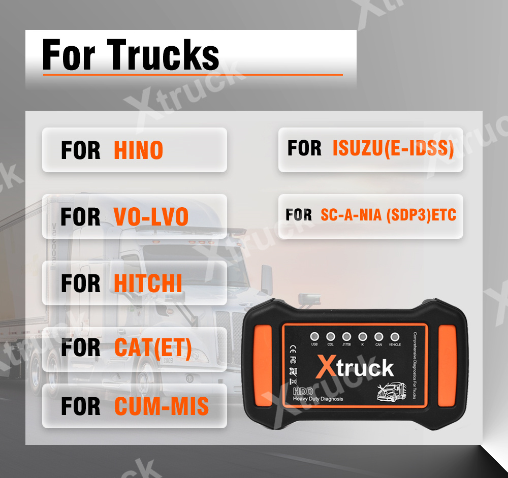 Xtruck Y009 HDD +FZ G1 tablet for Heavy duty Truck Diagnostic Kit