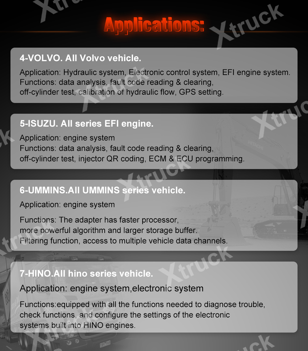 Xtruck Y009 HDD +FZ G1 tablet for Heavy duty Truck Diagnostic Kit