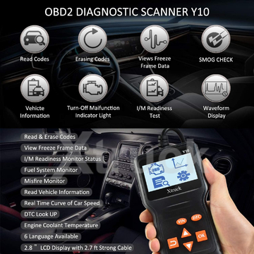 XTRUCK Y10 OBD2 Fault Code Reader ODB2 Car Diagnostic Tool pk LAUNCH X431 CR3001 OBD2 Scanner Creader 3001 code read