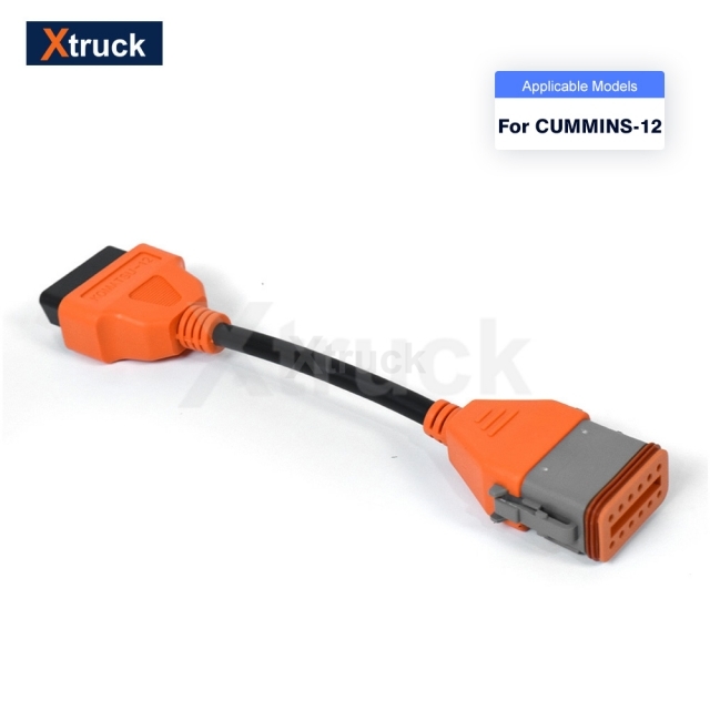 XTRUCK FOR CUMMINS-12 Cable engineering construction machinery truck excavator bus loader diagnostic tool