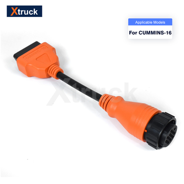 XTRUCK FOR CUMMINS-16 Cable engineering construction machinery truck excavator bus loader diagnostic tool