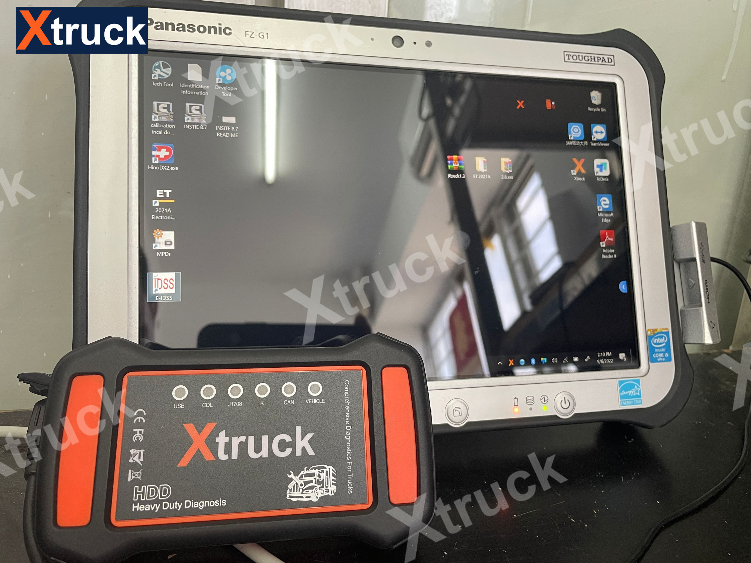 Xtruck Y009 HDD +FZ G1 tablet for Construction Excavators Diagnostic Kit
