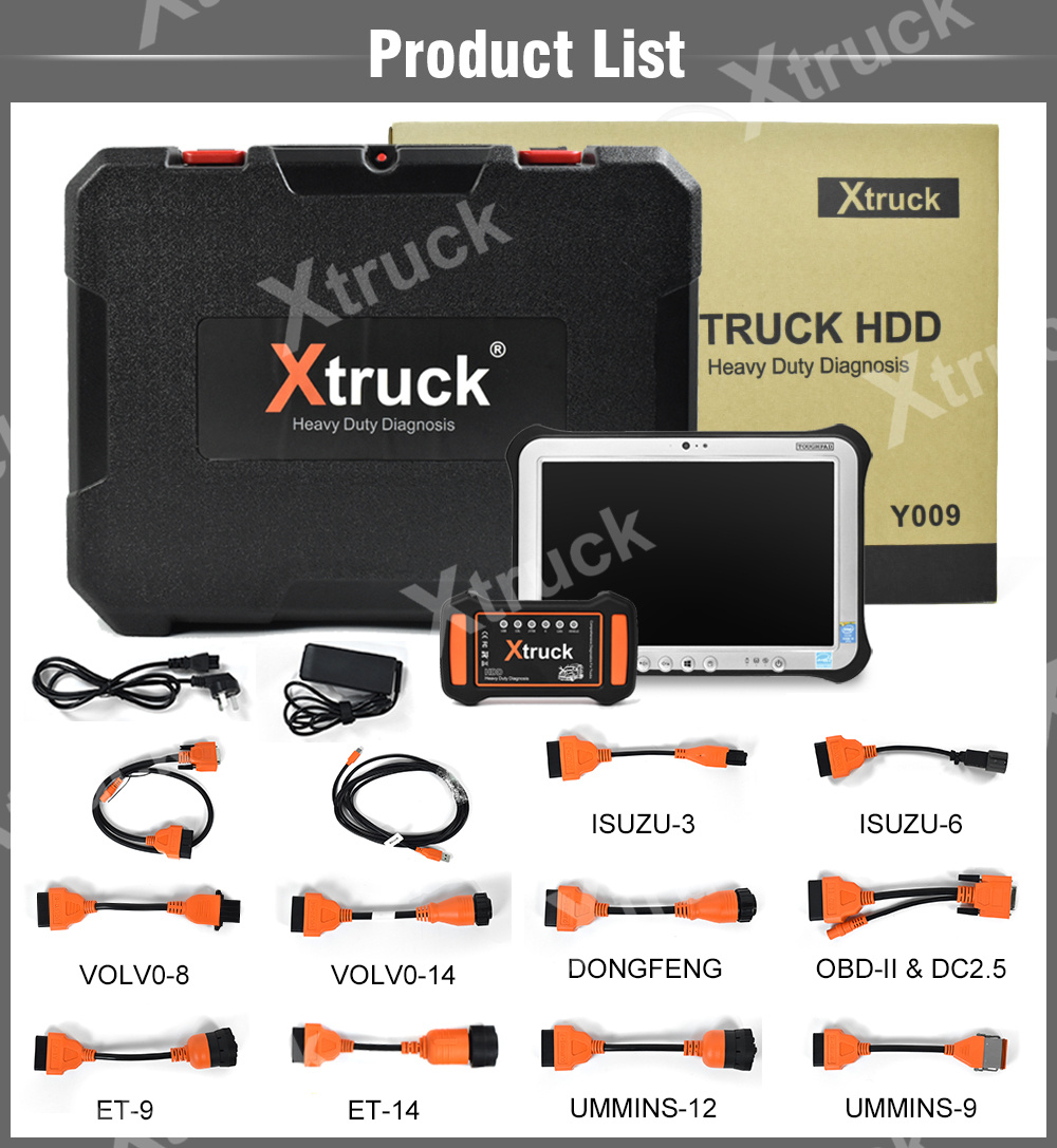Xtruck Y009 HDD +FZ G1 tablet for Construction Excavators Diagnostic Kit