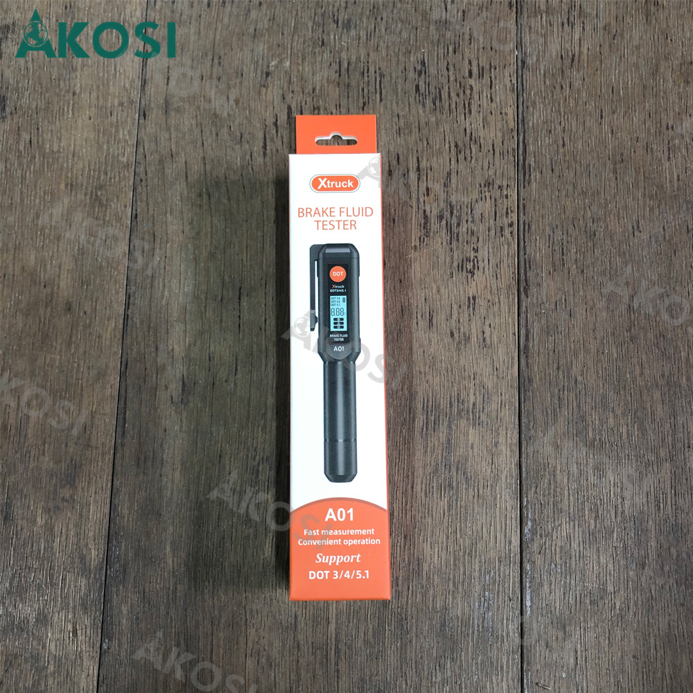 Xtruck A01 Brake fluid test pen probe with screen display alarm oil tester calibration are suitable for DOT3 DOT4 and DOT5.1