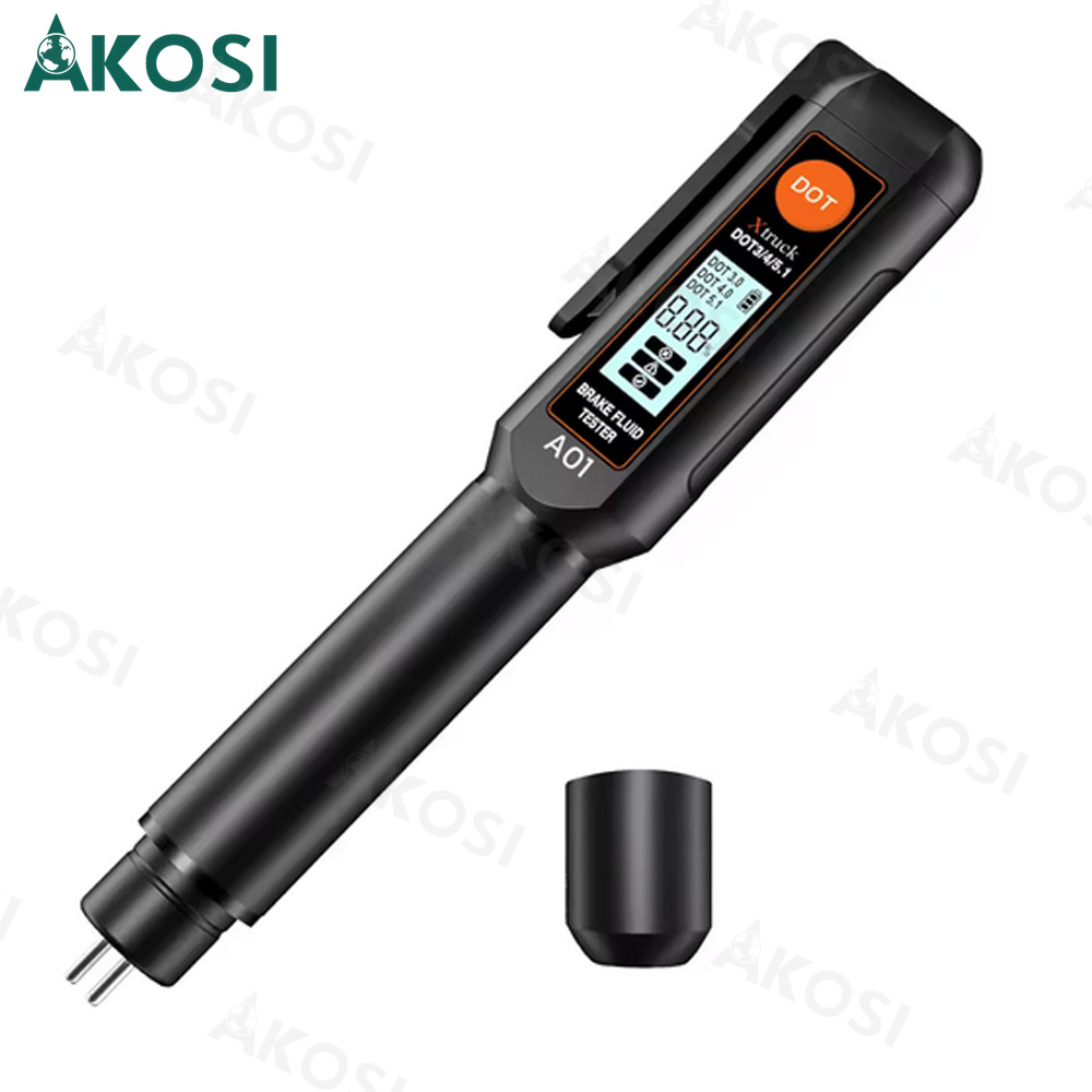 Xtruck A01 Brake fluid test pen probe with screen display alarm oil tester calibration are suitable for DOT3 DOT4 and DOT5.1