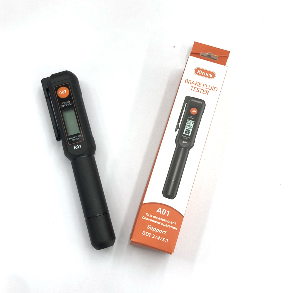 Xtruck A01 Brake fluid test pen probe with screen display alarm oil tester calibration are suitable for DOT3 DOT4 and DOT5.1 Xtruck A01 Brake fluid test pen probe with screen display alarm oil tester calibration are suitable for DOT3 DOT4 and DOT5.1
